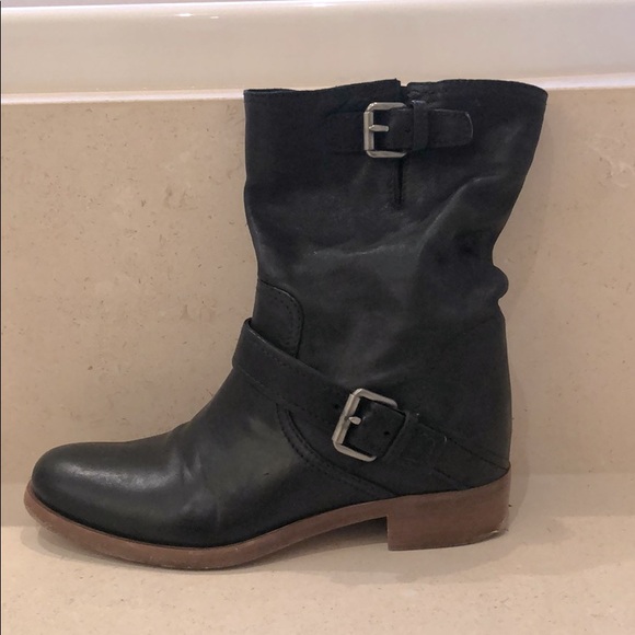 Miu Miu Slouchy Biker Short Boots Size 38.5 - Picture 2 of 12